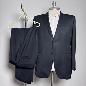 Jones New York Men's Dark Black Two-Piece Suit